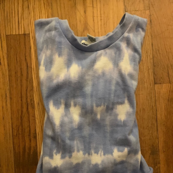 forever 21 blue tie die crop top - Picture 2 of 2